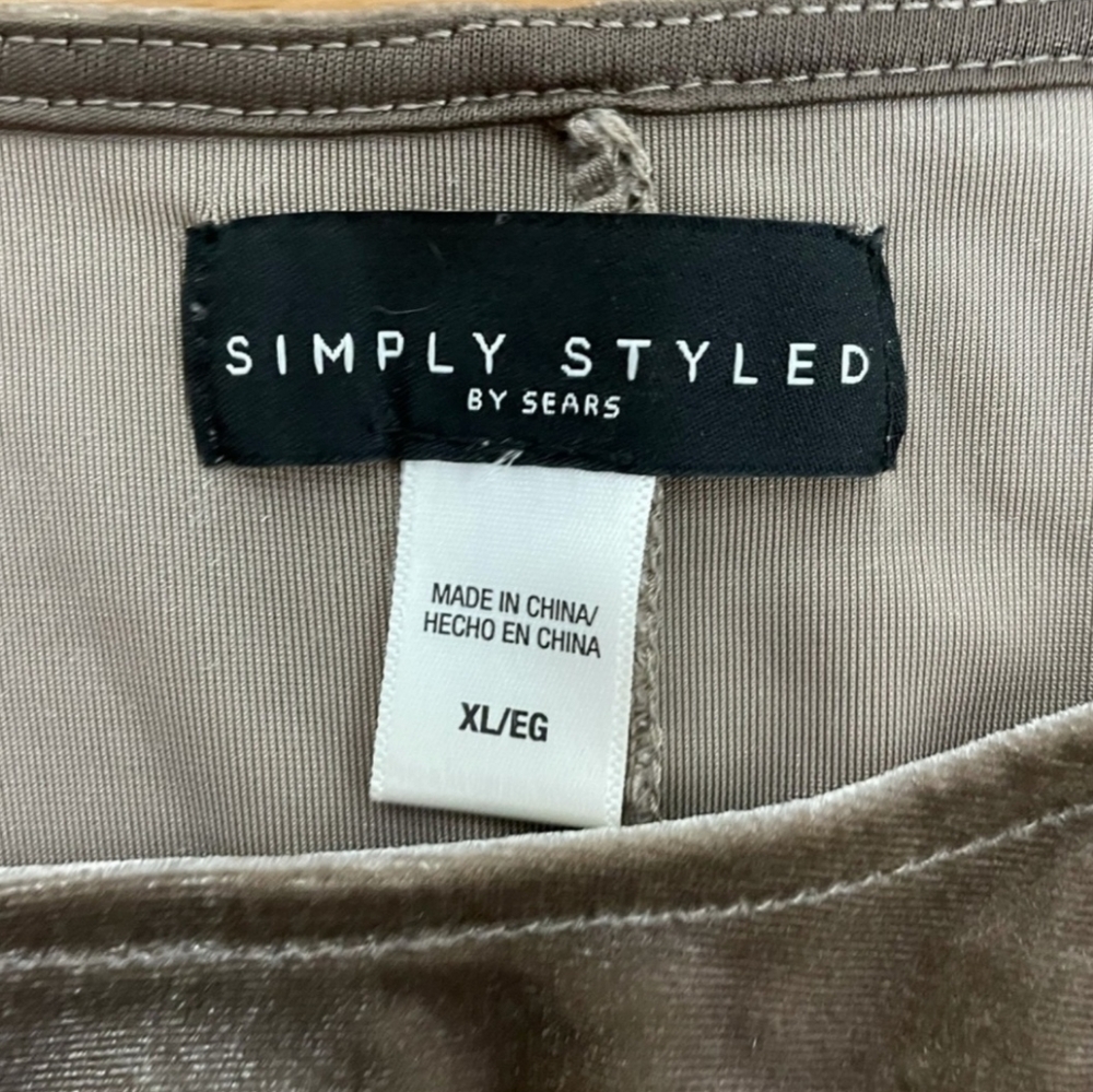 Simply Styled Tan Velvet Top - Picture 4 of 10